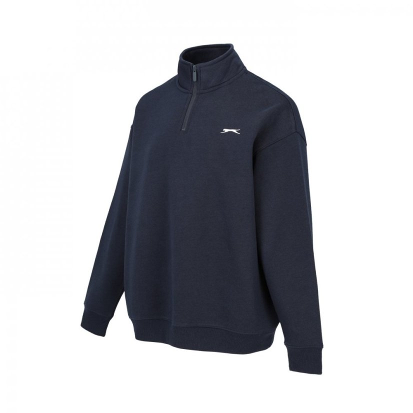 Slazenger Women's Funnel Neck Quarter Zip Sweatshirt Navy