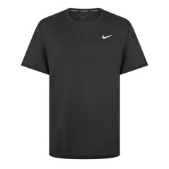 Nike Men's Miler Short Sleeve Performance Running T-Shirt Black Reflect