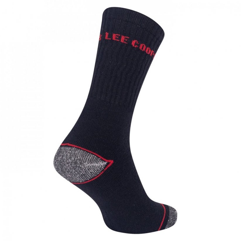 Lee Cooper Heavy Duty 5 Pack Work Socks Mens Black