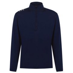 adidas 3 Stripe Zip Top Mens Lead