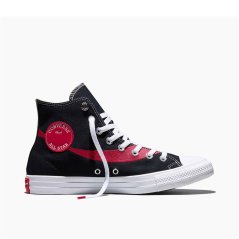 Converse Unisex Adults Chuck Taylor All Star Canvas High-Top Trainers Black/Racing