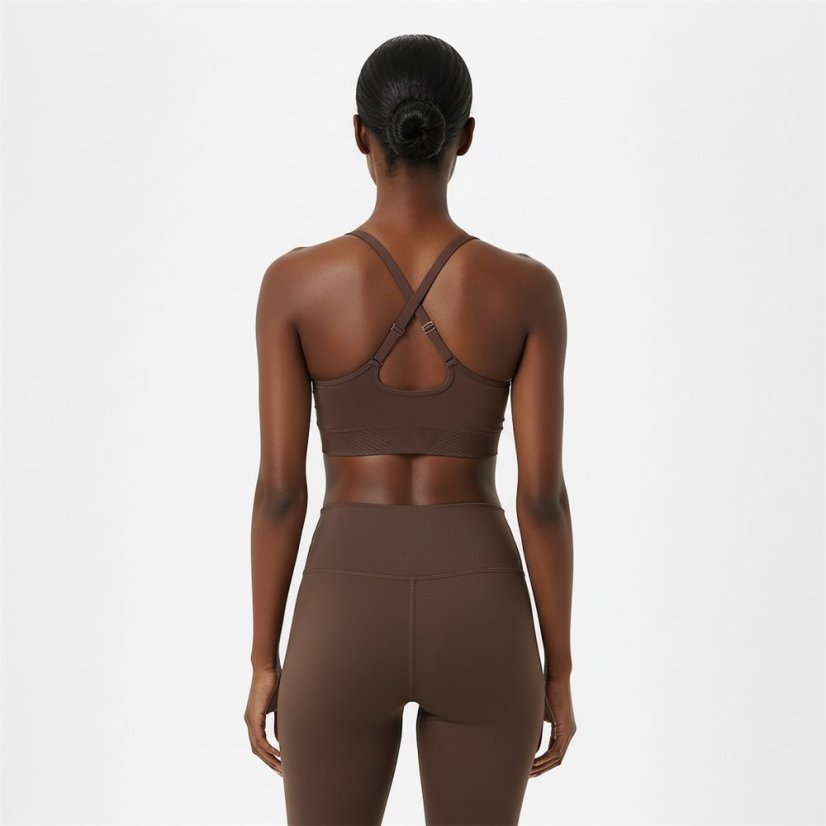 USA Pro UP Seamless Adjustable Sports Bra Espresso