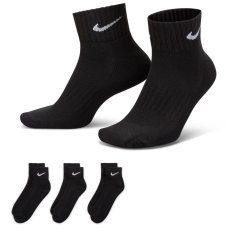 Nike Cushioned Ankle Socks (3 Pairs) Black/White