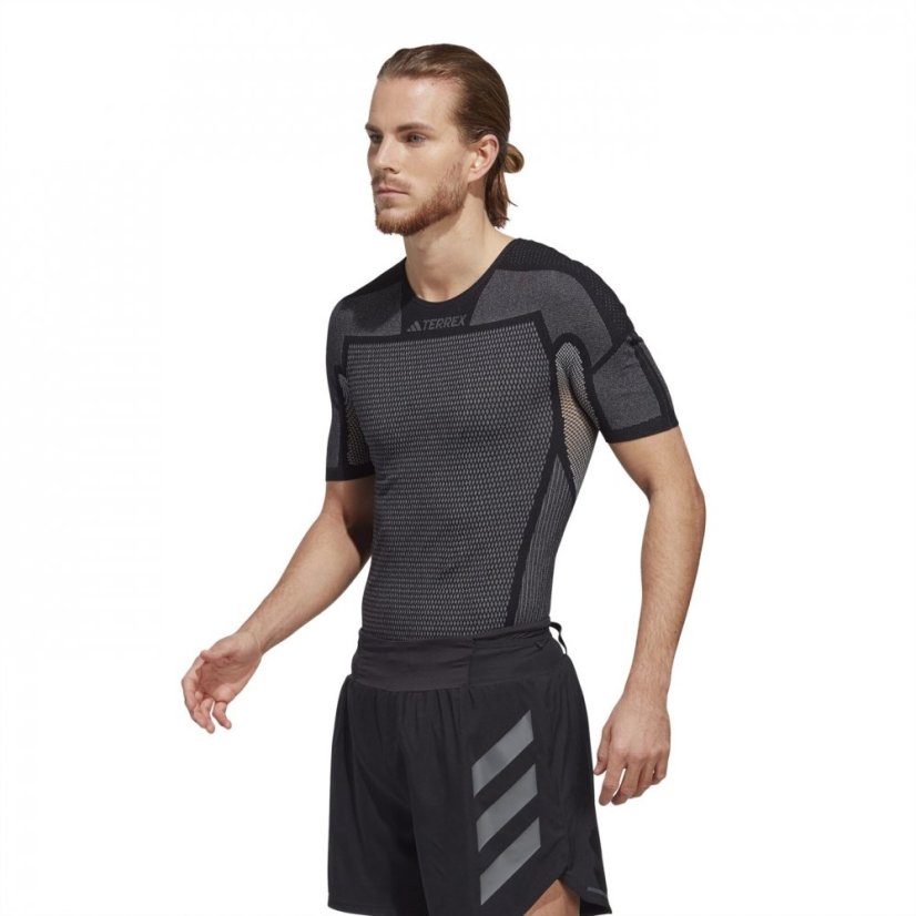 adidas Terrex DRYNAMO™ Short Sleeve Baselayer T Shirt Mens Black/ White