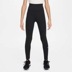 Nike Dri-FIT One Big Kids' (Girls') Leggings Black/White