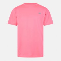 New Balance Men's Short-Sleeve Performance Gym Top Neon Pink