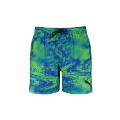 Puma Men's Printed Woven Swim Shorts Blue / Green