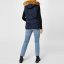 SoulCal Women's 2Zip Detachable Hood Padded Gilet Navy