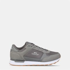 Slazenger Men's Lace Up Classic Low-Top Trainers Grey