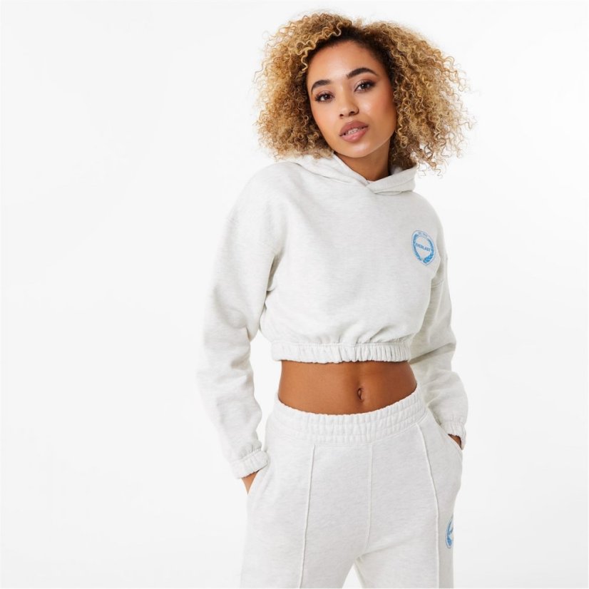 Everlast Cropped Hoody Womens White Marl