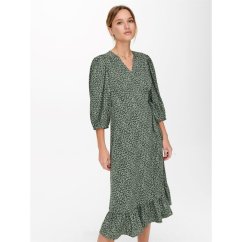 Only Women's Olivia Wrap Dress Balsam Green