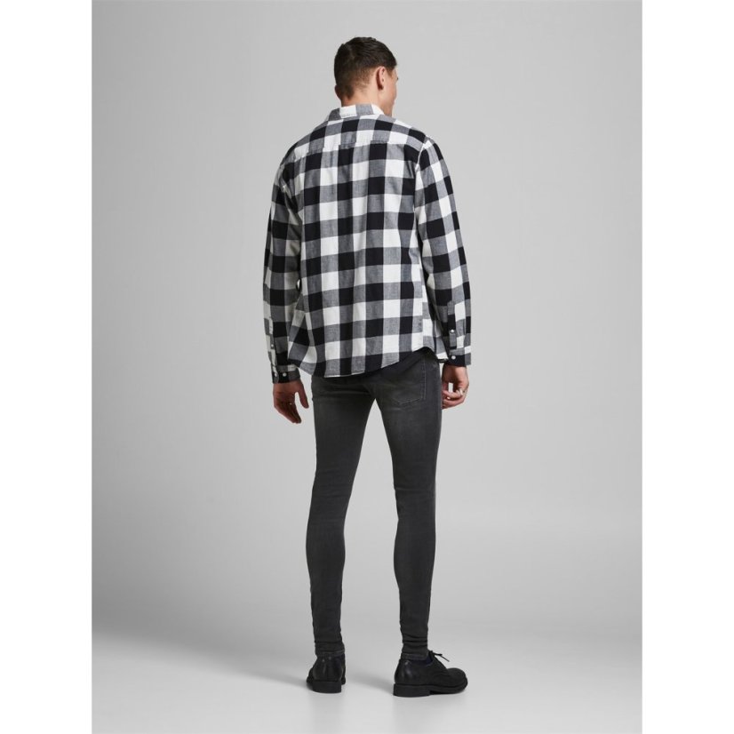 Jack and Jones Men's Spray On Super Skinny Jeans Black Denim