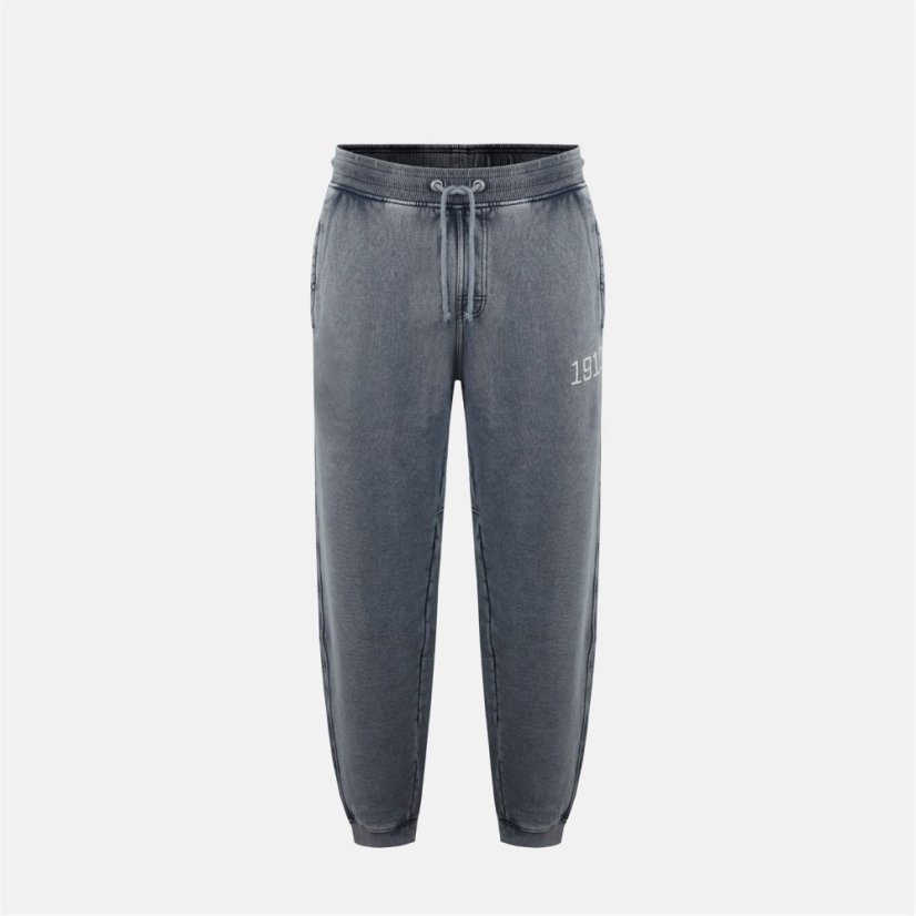 Everlast Men's NYC Jog Closed Hem Fleece Joggers Washed Grey