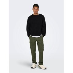 Only Men's Cargo Trousers Olive Night