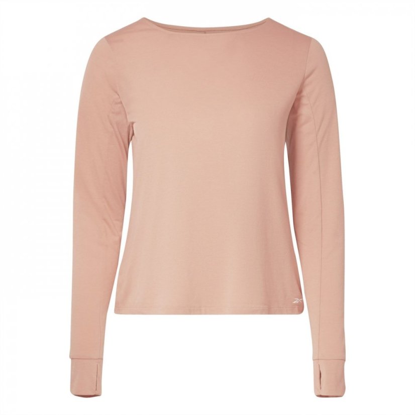 Reebok Workout Ready Supremium Long-Sleeve Top T-Long-Sle Gym Womens Canyon Coral