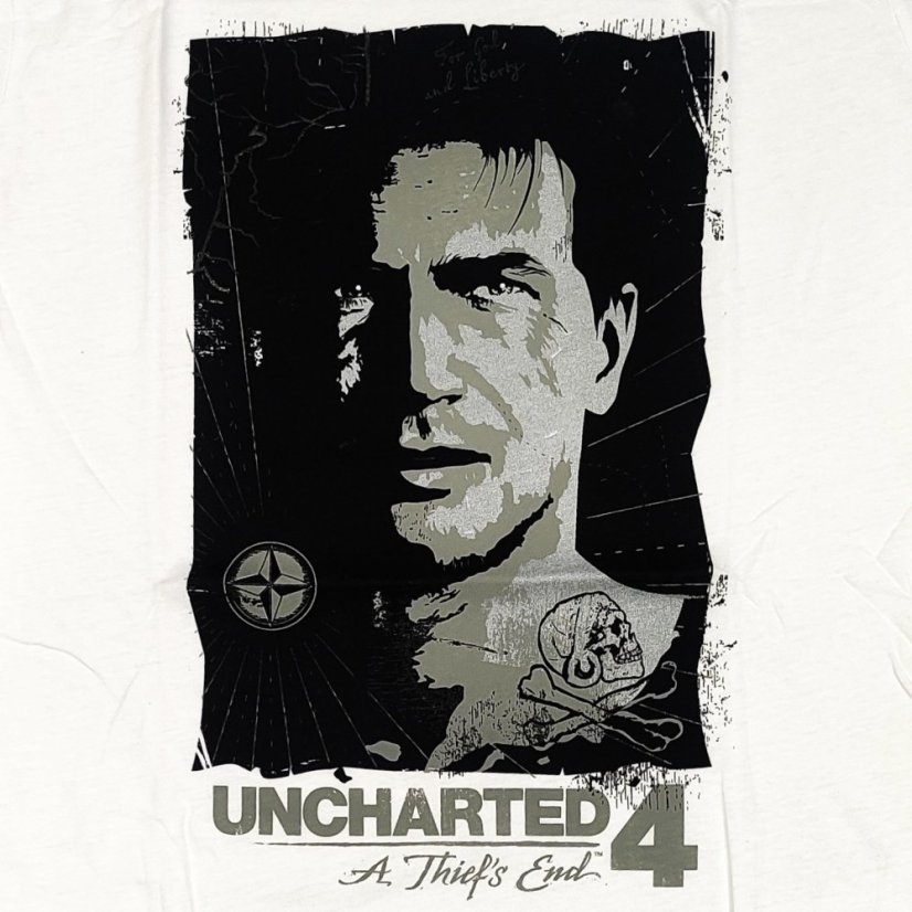 Official Uncharted 4 T Shirt Mens Drake Compas