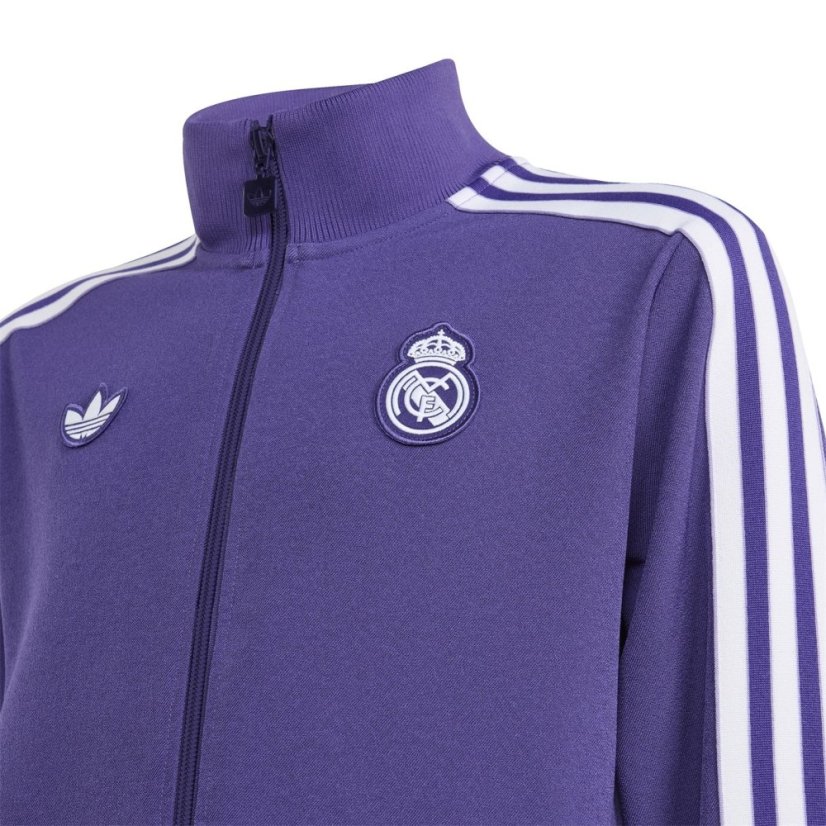 adidas Real Madrid Icon Tracksuit Top Junior's Unity Purple