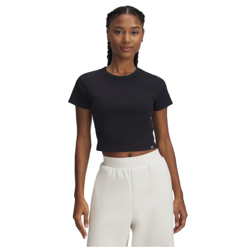 Under Armour Women's Rival Rib Crop Top Black