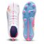 Puma Ultra 5 Match Volume Up Children's Firm Ground Football Boots White/Blue/Pink