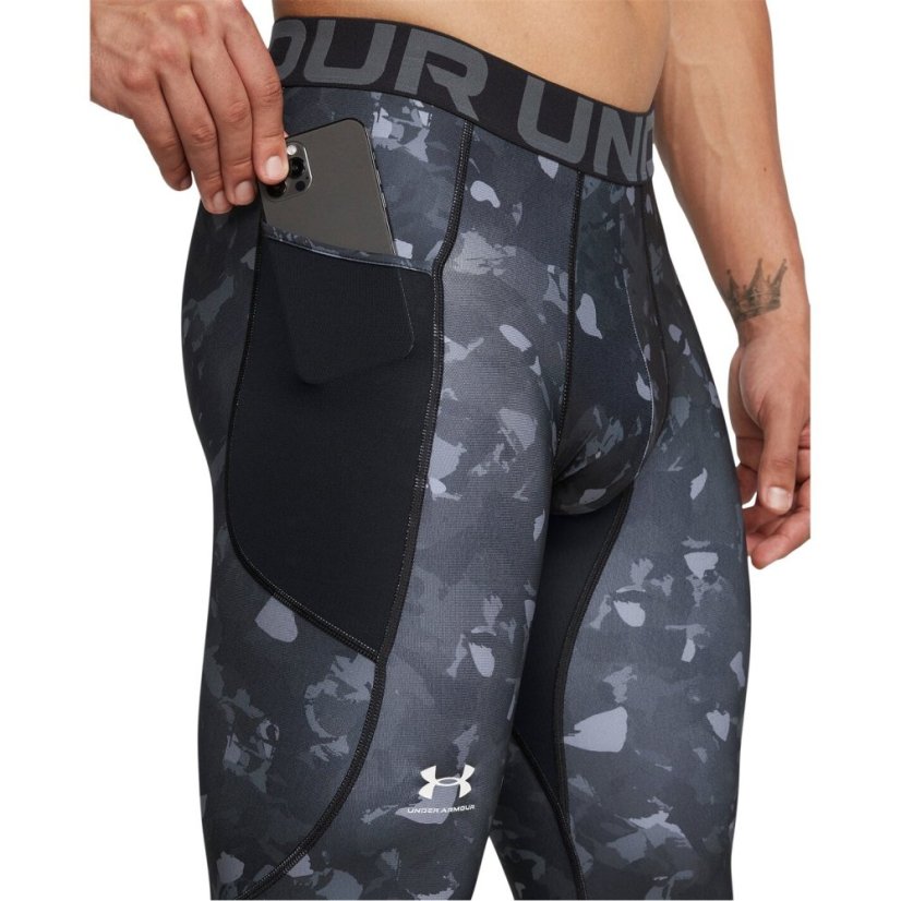 Under Armour Armour Ua Hg Prtd Lgs Baselayer Legging Mens Black/White