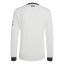 adidas Manchester United Long Sleeve Third Shirt 2024 2025 Adults White