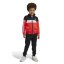 adidas Tiberio 3-Stripes Colorblock Shiny Track Suit Kids Blk/Red/White