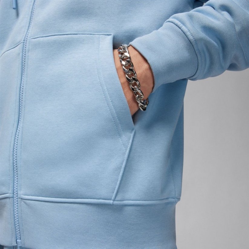 Air Jordan Essentials Men's Full-Zip Fleece Hoodie Blue/White