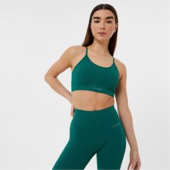 USA Pro Seamless Ribbed Sports Bra Forest Green