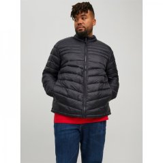 Jack and Jones Hero Hooded Puffer Jacket Mens Plus Size Black