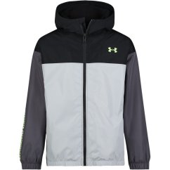 Under Armour Kids' Rain Hooded Long Sleeve Rain Anorak Black/Rock