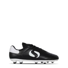 Sondico Strike Firm Ground Football Boots Juniors Black/White