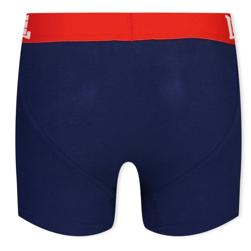 Lonsdale 2 Pack Boxer Shorts Junior Navy/Bright Red