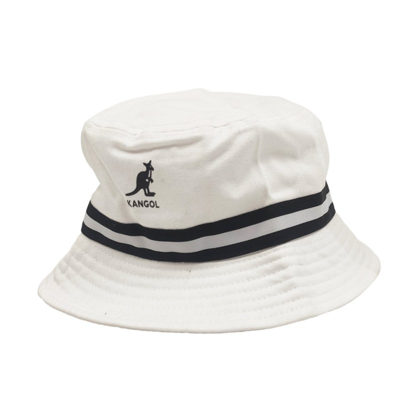 Kangol Stripe Bucket Hat White