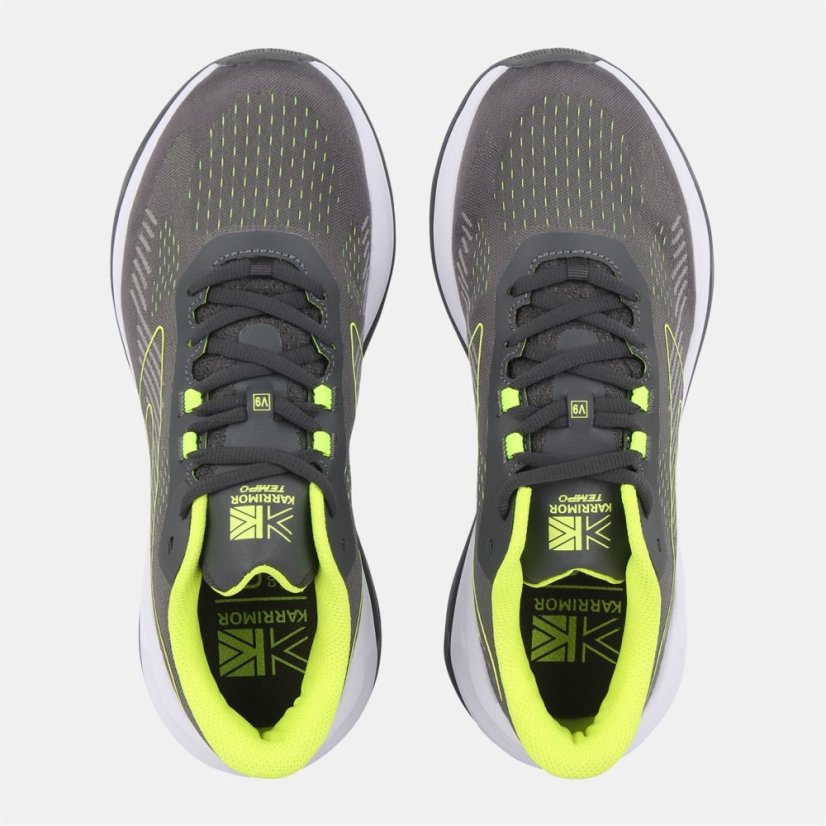 Karrimor Tempo Running Trainers Mens Grey/Lime