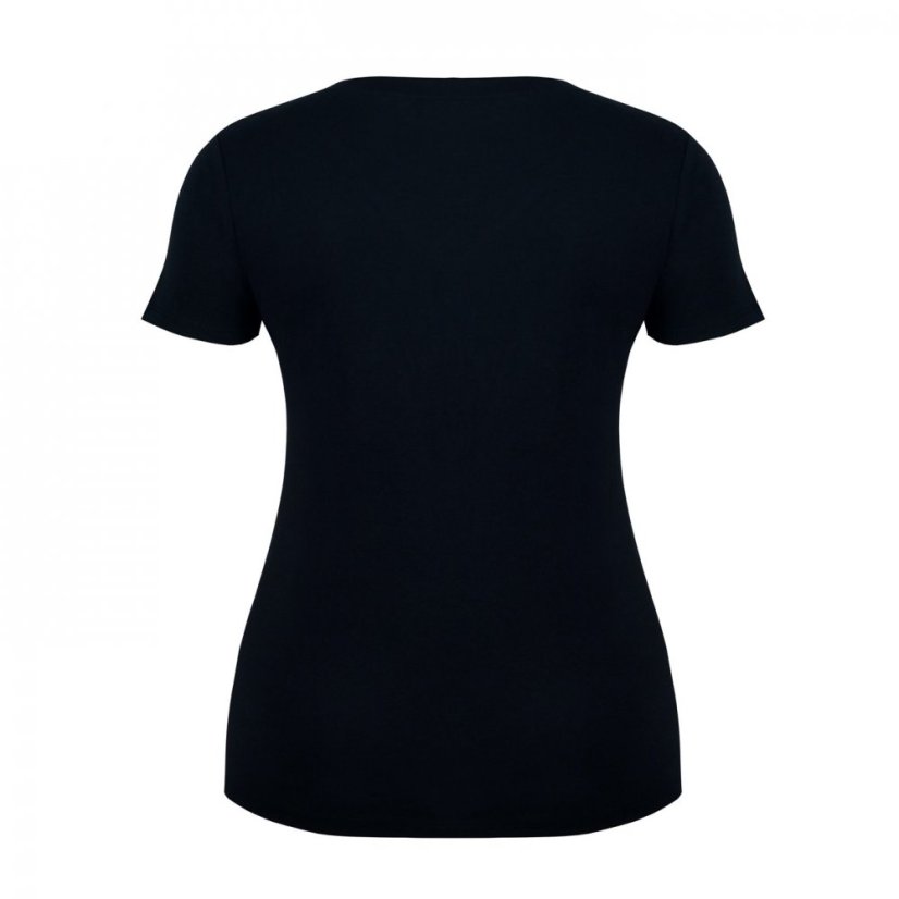 Slazenger Ladies V Neck Tee Shirt Black