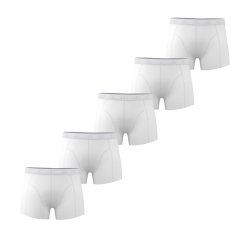 Giorgio Mens Essential 5-Pack Trunks White