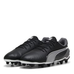 Puma Puma King Match Fg/Ag Jr Firm Ground Football Boots Unisex Kids Blk-Wh-CDGray