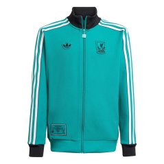 adidas Liverpool Terrace Icons Tracksuit Top Juniors Green