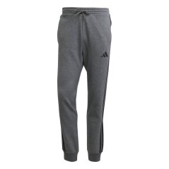 adidas Essentials Fleece Tapered Cuff 3-Stripes Joggers DkGrey/White