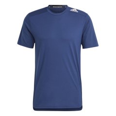 adidas Designed For Training T-Shirt Mens Gym Top Dark Blue