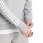 adidas 3 Stripe Zip Top Mens MedGrey/White