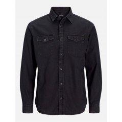 Jack and Jones Sheridan Denim Shirt Mens Black Denim