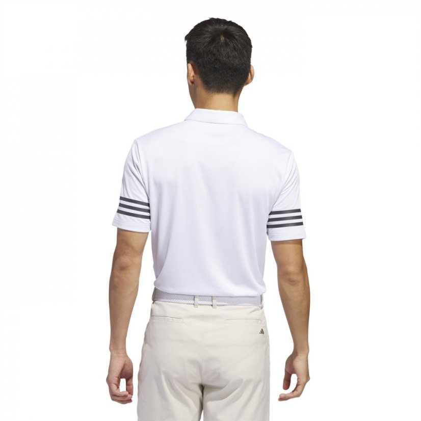 adidas 3 Stripe pánske polo tričko White - Veľkosť: 2XL