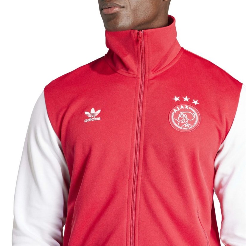 adidas Ajax Amsterdam Essentials Track Jacket Adults Bold Red