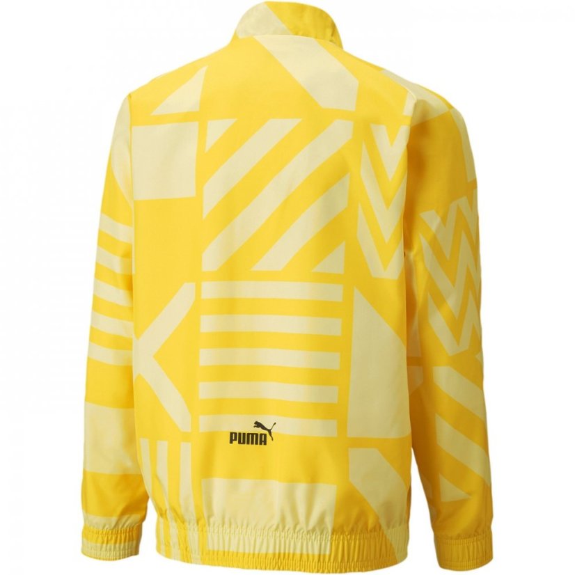 Puma BVB Prematch Jacket Jr Cyber Yellow