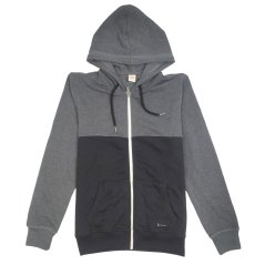 Lee Cooper Cut and Sew Zip pánská mikina Charcoal/Blk
