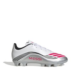adidas F50 Club Juniors Firm Ground Football Boots White/Red