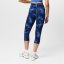 USA Pro USA Pro High Rise Capri Cropped Leggings Ladies Navy Acid Dye