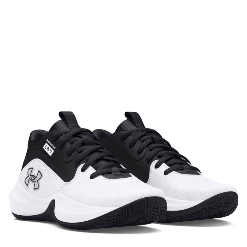 Under Armour Armour Ua Gs Lockdown 7 Basketball Trainers Boys White/Black