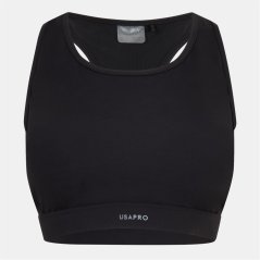USA Pro Pro Core Racer Back Sports Bra Ladies Black